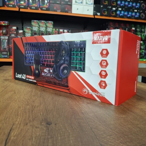 4 IN 1 Clavier+Souris+Casque+Tapis-Souris MARVO SCORPION CM370 