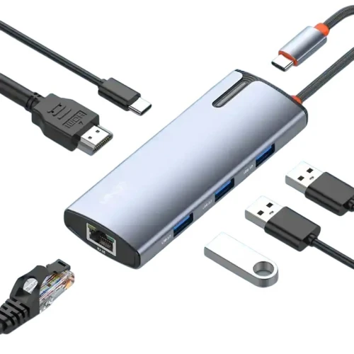 ADAPTATEUR SIYOTEAM TYPE-C HUB 6IN1