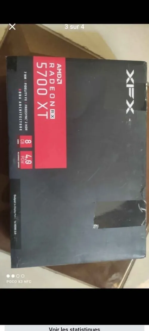 Rx 5700 xt original xfx avec boit prix 50000 da fix