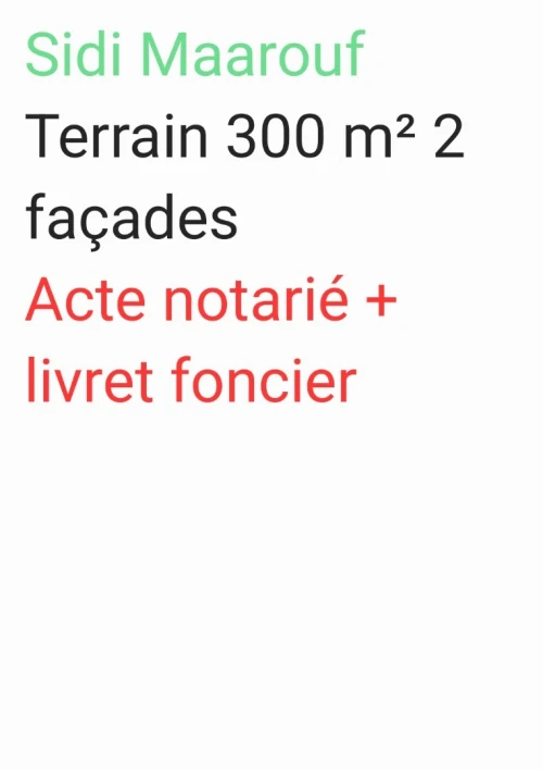 Vente Terrain Oran Sidi maarouf