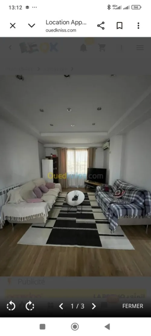 Location Appartement F4 Alger Ouled fayet