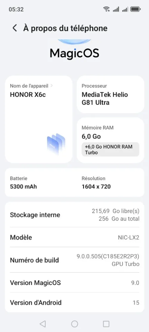 Honor x6c