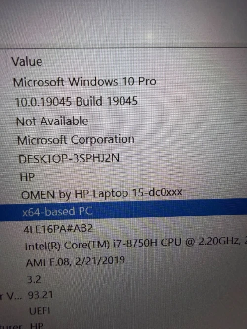 HP OMEN 15 (dc0xxx). Gamer i7-8750H -GTX 1050 Ti - 16Go DDR4 -SSD128 - HDD 1to