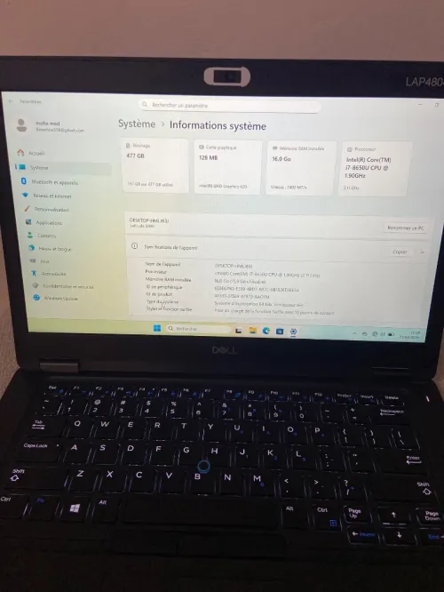 Dell latitude5490  i7 8em