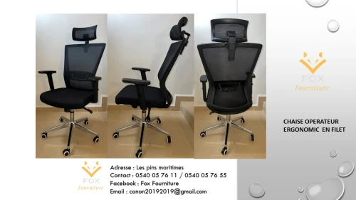 Chaise opérateur ergonomique en filet