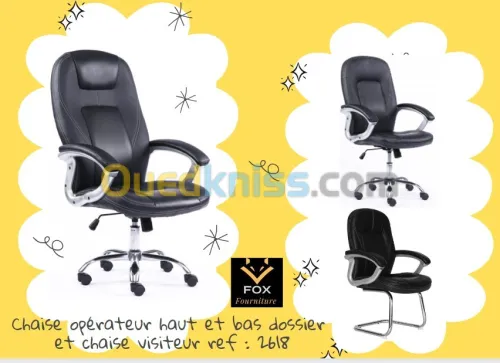chaise operateur et  chaise visiteur
