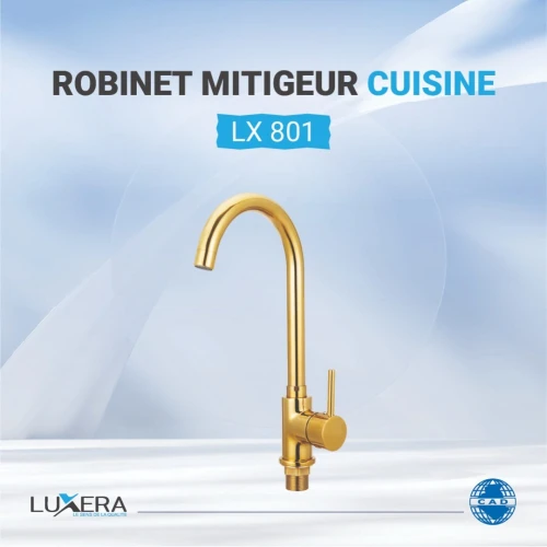 ROBINET MITIGEUR DE CUISINE A BEC RETRACTABLE