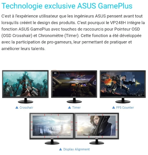 Moniteur gaming Asus 75hz 1ms