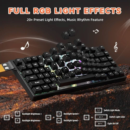 Clavier Attack Shark R82 HE (8KHz / Snap Tap / Rapid Trigger)