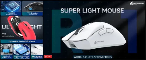 Souris ATTACK SHARK R1 Wireless Gaming Mouse