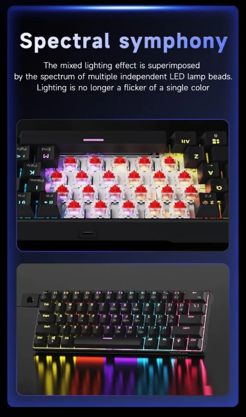 Clavier AJAZZ NK61 Mechanical Keyboard Red switches