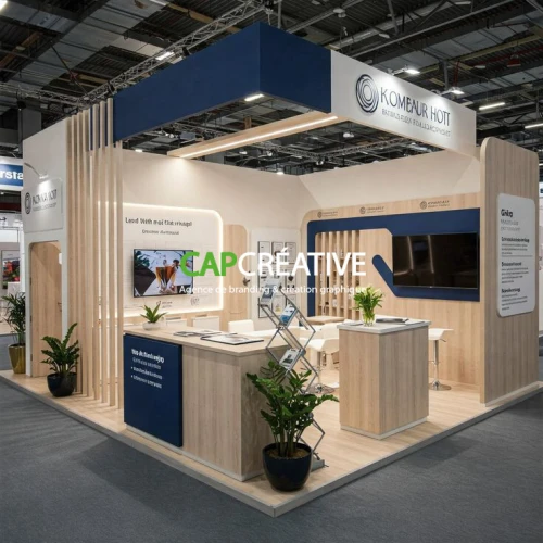 Design 3D professionnel pour stands d'exposition sur mesure - CapCreative