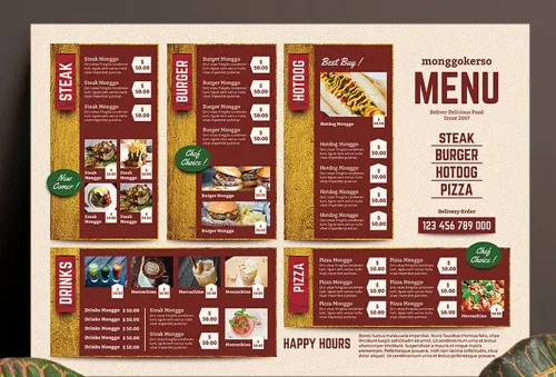 Design de menu pour Restaurant/Fast-food/Snack