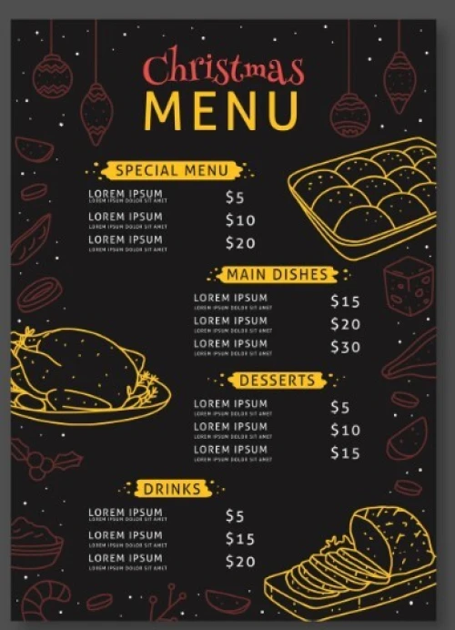 Design de menu pour Restaurant/Fast-food/Snack