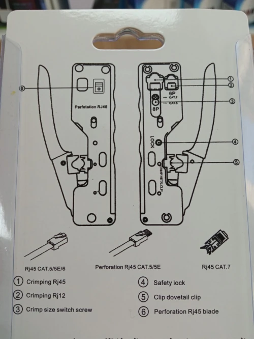 PINCE A SERTIR PROFESSIONAL RJ45 ET Rj11 PERFORE MT-NA212