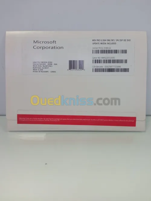 WINDOWS PRO 8.1 * 64 ENG INTL OEI coffret