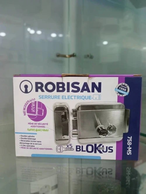 SERRURE ELECTRIQUE ROBISAN CHROMI 758-MS