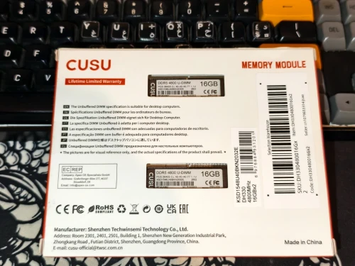 CUSU RAM DDR5 16GBX2 4800MHZ