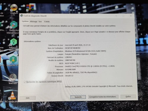 LENOVO THINKPAD T490S ULTRA SLIM I5 8EME / 8G / 256 SSD /14 FHD