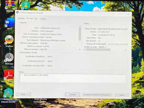 DELL LATITUDE 5580 / INTEL I5 7EME / 8G / 256 SSD NVME / 15.6 / FHD