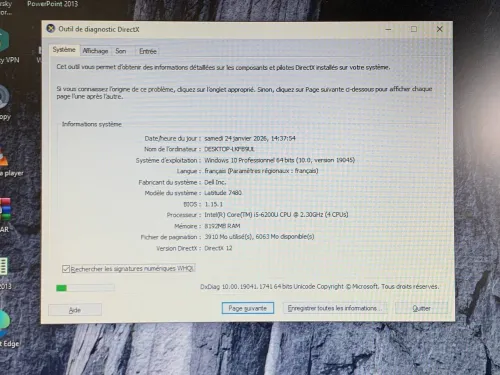 LAPTOP DELL LATITUDE 7480 / INTEL I5 6 EME / 8G / 128 SSD / 14 FHD