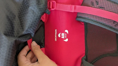 Sac a dos de randonnée bivouac trekking montagne mh500 30l femme noir rose
