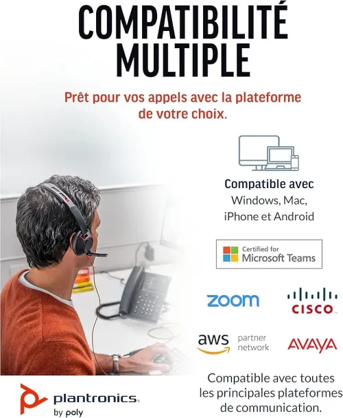 Micro-casque Poly Blackwire 5520.
