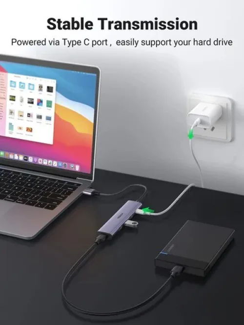 HUB USB UGREEN 10915 3.0 4PORTS 0.25M BLACK