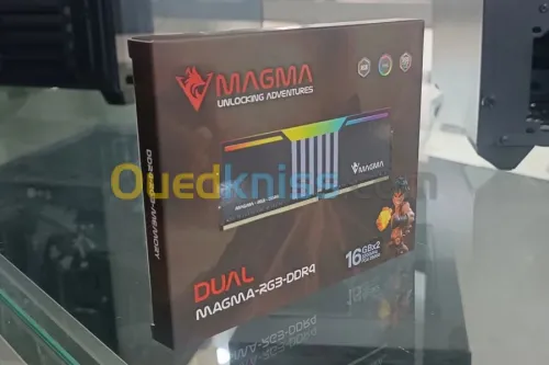 MEMOIRE MAGMA DUAL RGB BLACK 16GB DDR4 PC3200MHZ