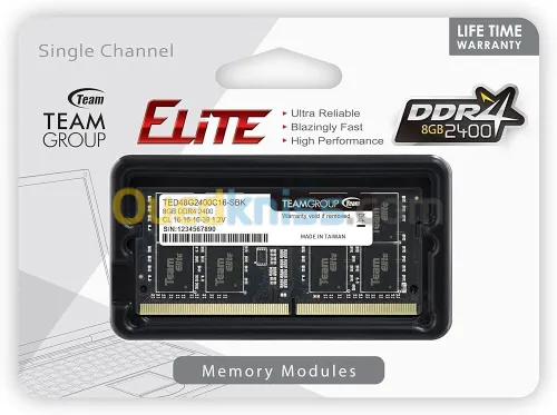 MEMOIRE PC PORTABLE TEAMGROUP 8GB DDR4 PC2400