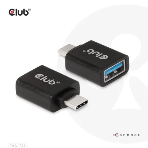 CABLE CLUB 3D CAA-1521 - USB TYPE C 3.1 GEN 1 MALE TO USB 3.1 GEN 1 TYPE A FEMALE ADAPTER