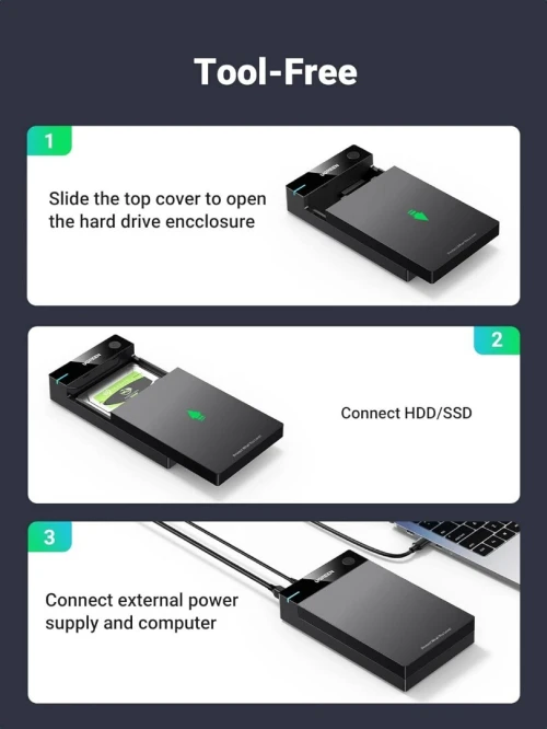 3.5 inch sata external hard drive enclosure