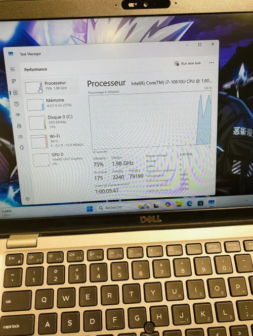 DELL 5410 I7-10TH/8RAM/256SSD 14 POUCES