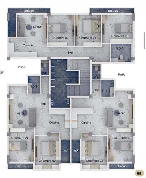 Vente Appartement F4 Alger Mohammadia