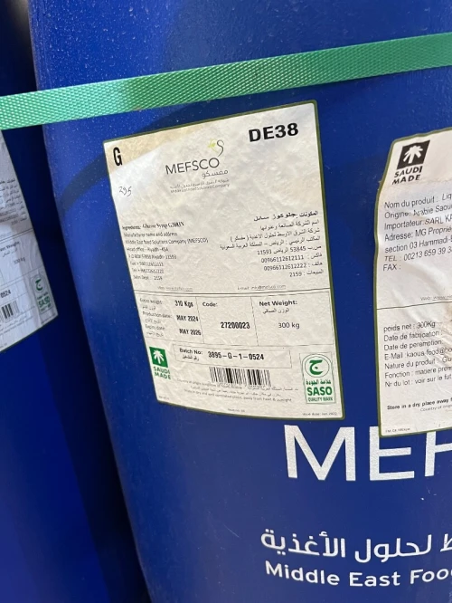 Sirop de glucose Egypte / Saudia 