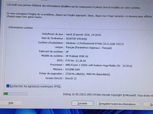 HP PROBOOK 455 G6 / RAYZEN 3 3200 / 8G / 256 SSD /15.6 FHD