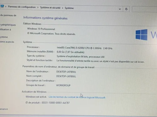 DES LAPTOP DELL LATITUDE 7480 / INTEL I5 6 EME / 8G / 128 SSD / 14 FHD