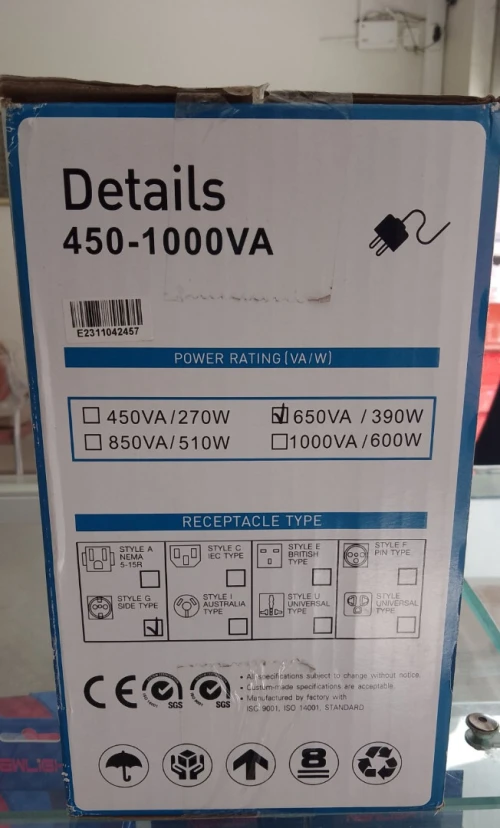 ONDULEUR  AWP 650VA 3 SORTIES Line interactive-stabilisateur