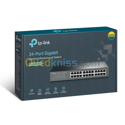 Switch 24 Ports Gigabit Rackable TP-Link TL-SG1024D 10/100/1000Mbps