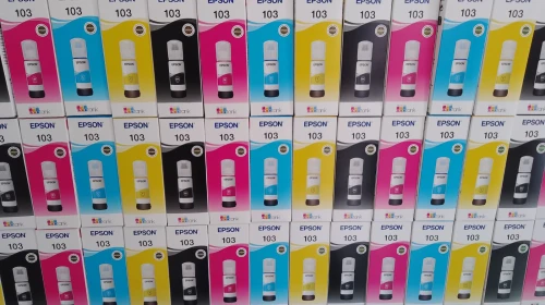 Jeux BOUTEILLES D'ENCRE EPSON 103 ECOTANK - BLACK - CYAN - MAGENTA - YELLOW - ORIGINALE