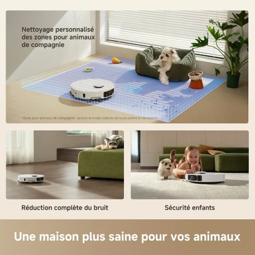 DREAME L10s Ultra Gen3 Aspirateur robot avec fonction serpillière Blanc