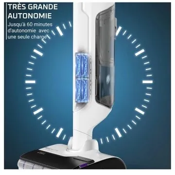X-Clean 10 Aspirateur laveur sans fil, Longue autonomie, Nettoyage et séchage automatique