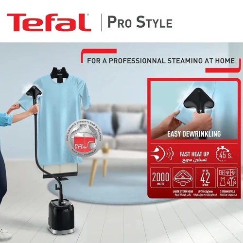  Défroisseur Tefal vapeur vertical ProStyle IT3480E1 2000 W pour vêtements et rideaux, 42 g, noir