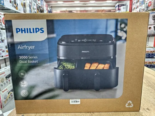 Friteuse sans huile Philips 9L 3000 séries 2750w noir  NA350