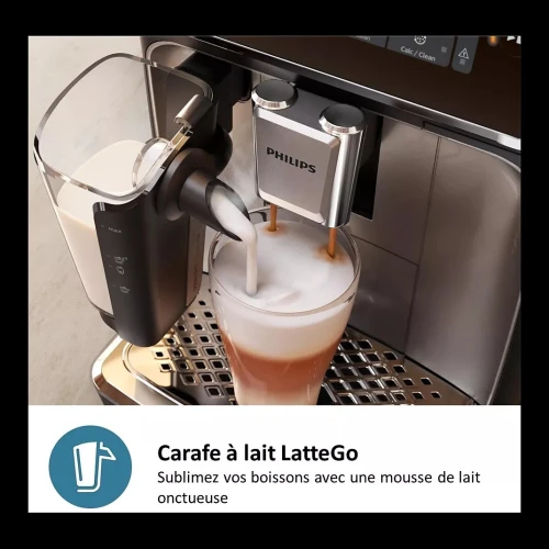 Expresso Broyeur PHILIPS LatteGo SilentBrew EP4446/70