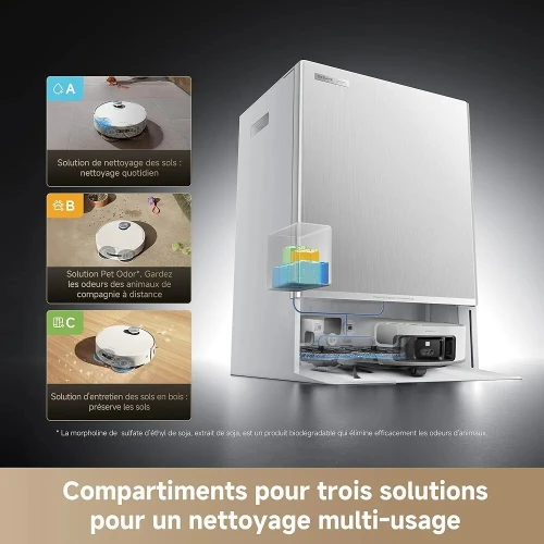 Robot Aspirateur Laveur DREAME MatriX10 Ultra blanc avec serpillères auto-interchangeables