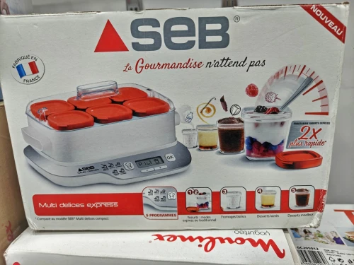 Yaourtiere Seb Multi Delices Express 6 Pots 140 ML 5 Programmes automatiques Sans BPA YG660100