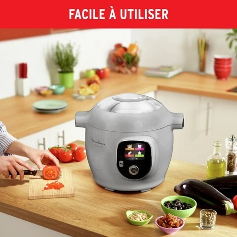 Cookeo MULINEX CE854B10 gris 6L 1600W 6 Programmes 80 Recettes 