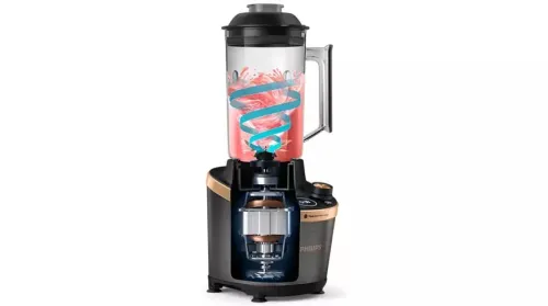 Blender-PHILIPS 2-en-1 mixeur et centrifugeuse 2L 1500W 8 programmes bol plastique  HR3770/00