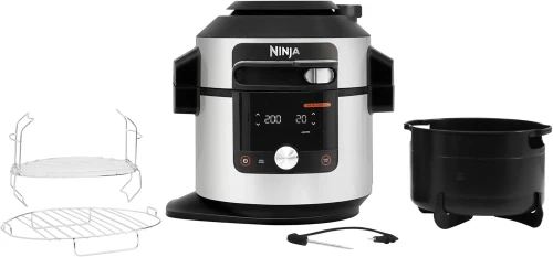 Ninja Multicuiseur Foodi MAX Air Fryer Smart Lid 14 fonctions de cuisson 7.5L Autocuiseur Cuisson sous pression Friture à l'air